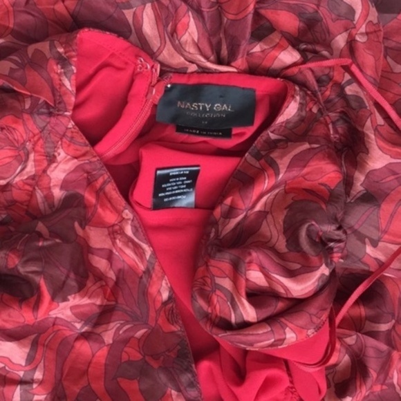 SILK✨Nasty Gal Fine Wine Jumpsuit - Picture 3 of 3